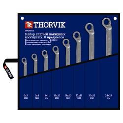 Набор Thorvik ключей гаечных накидных изогнутых 75° в сумке - характеристики и отзывы покупателей.