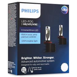 Комплект светодиодных ламп Philips H11/H8/H16 X-treme Ultinon LED FOG 6000K для противотуманных фар - характеристики и отзывы покупателей.