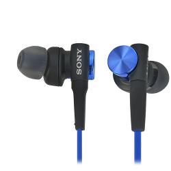 Наушники Sony MDR-XB50APL синие с микрофоном