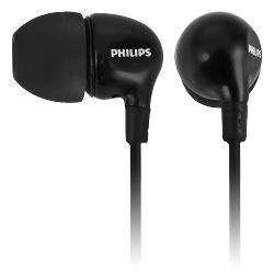 Наушники Philips SHE3555BK/00 черные с микрофоном - характеристики и отзывы покупателей.