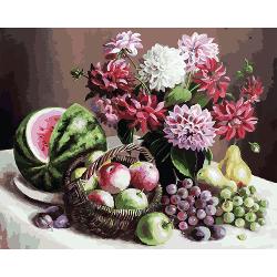 Раскраска по номерам Белоснежка Георгины и фрукты - характеристики и отзывы покупателей.