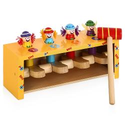 Игрушка деревянная Mapacha Набор с молоточком Прыгающие клоуны - характеристики и отзывы покупателей.