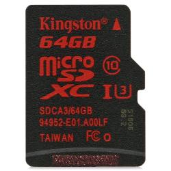 Карта памяти TransFlash 64ГБ MicroSDXC Class 10 UHS-I 90R/80W Kingston - характеристики и отзывы покупателей.